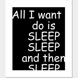 All I Want To Do Is Sleep Posters and Art